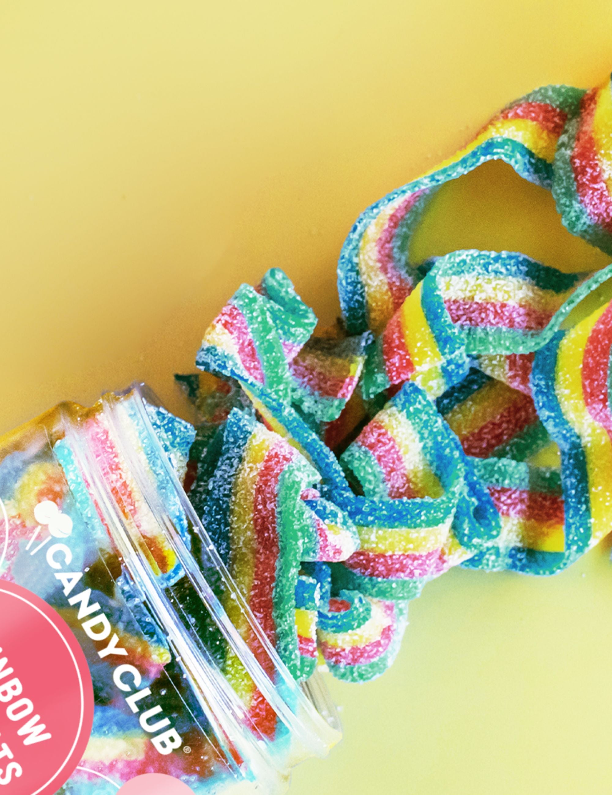 Candy Club Rainbow Sour Belts